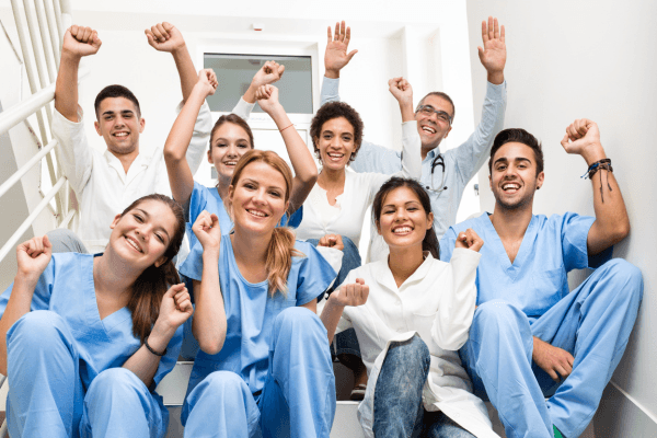 A carer receiving a certificate
